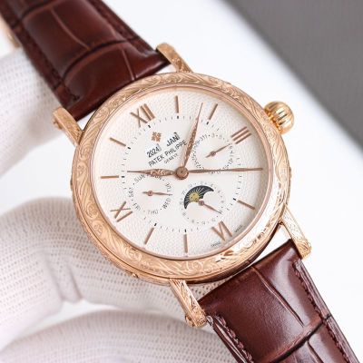 Patek Philippe Complications 42mm 324 Movement Silver/Rose Gold Case Watch
